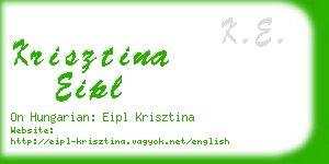 krisztina eipl business card